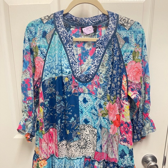 Feathers by Tolani Colorful Multi Pattern Dress - Picture 3 of 14